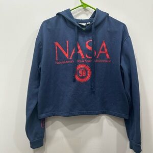 Mighty Fine Cropped NASA Hoodie